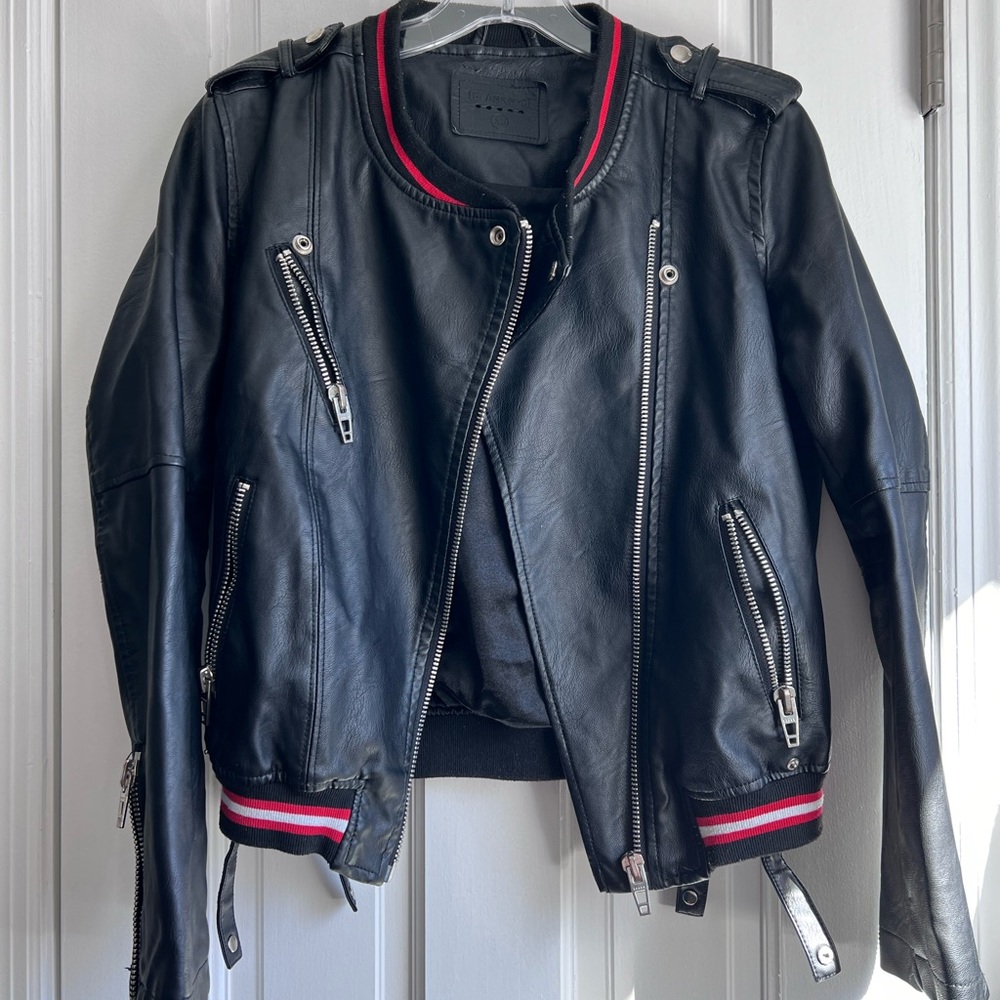 BlankNYC moto bombe faux leather jacket XS